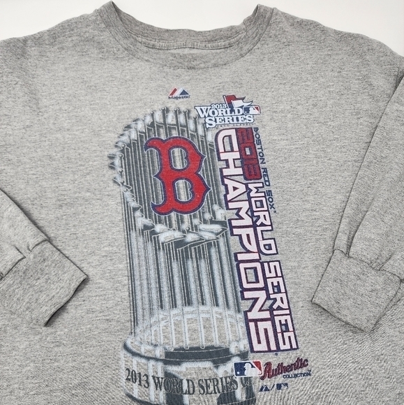 Majestic Men's Boston Red Sox 2013 World Series Champions Long Sleeve Large - Picture 2 of 16